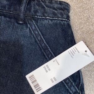 dark denim skirt with zip up